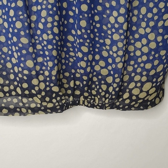 CAbi Bubble V-Neck Ombre Blouse Blue Size S - Picture 4 of 11